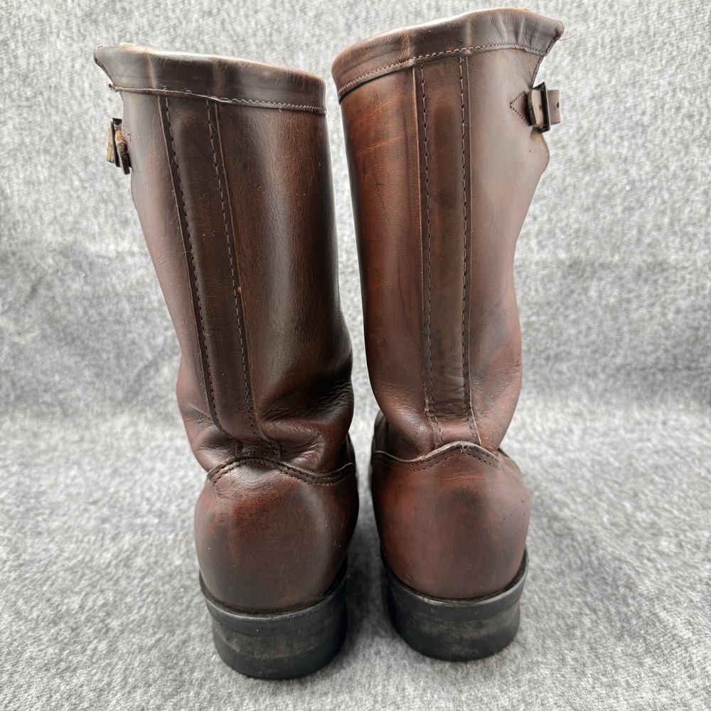 Chippewa USA Mens Engineer Boots 10.5D Brown Leather Motorcycle Biker 27864 - Picture 4 of 10
